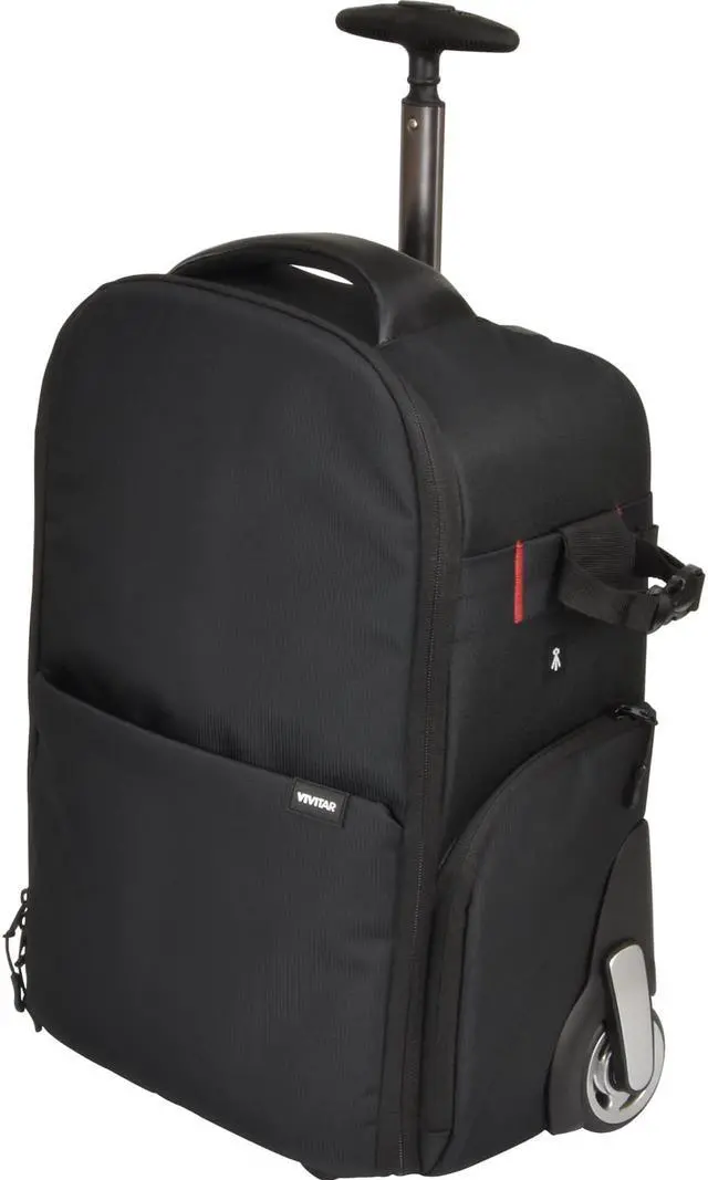 Alt view image 6 of 12 - Vivitar Series 1 Trolley DSLR Camera Backpack Case with Wheels (Black)