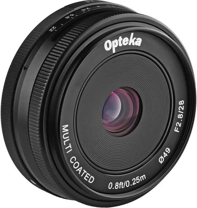 Alt view image 8 of 13 - Opteka 28mm f/2.8 HD MC Manual Focus Prime Lens for Olympus Micro 4/3 Mount Digital Cameras