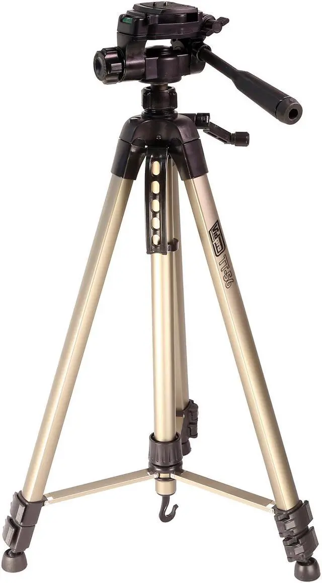 Alt view image 2 of 9 - Vidpro TT-56 56" Heavy-Duty Aluminum Tripods with 3-Way Pan & Tilt Head & Case