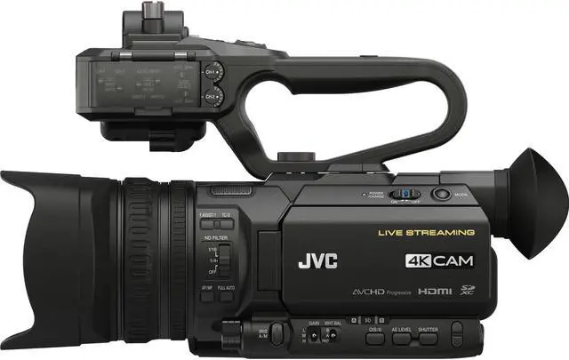 Alt view image 5 of 15 - JVC GY-HM250 12.4MP 4K UHD Camcorder with FHD Live Streaming, 12x Optical Zoom
