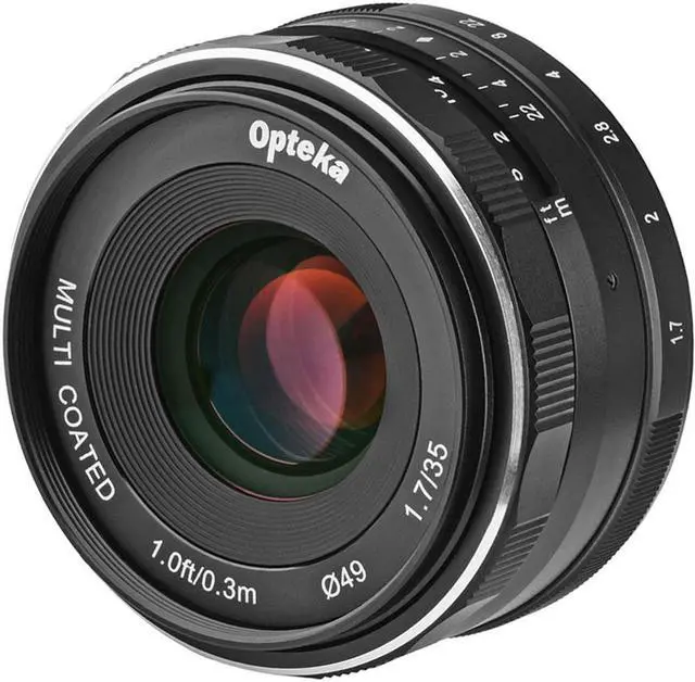 Alt view image 10 of 13 - Opteka 35mm f/1.7 HD MC Manual Focus Prime Lens for Olympus Micro 4/3 Mount Digital Cameras