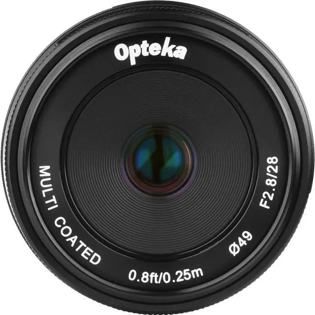 Alt view image 9 of 13 - Opteka 28mm f/2.8 HD MC Manual Focus Prime Lens for Olympus Micro 4/3 Mount Digital Cameras