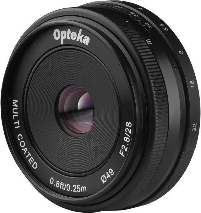 Alt view image 10 of 13 - Opteka 28mm f/2.8 HD MC Manual Focus Prime Lens for Olympus Micro 4/3 Mount Digital Cameras