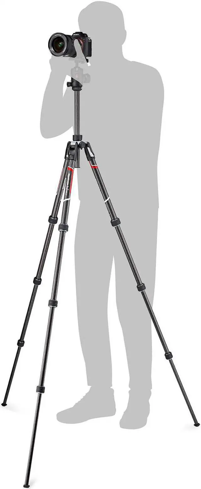 Alt view image 8 of 20 - Manfrotto Befree GT Travel Carbon Fiber  Tripod with 496 Ball Head (Black)