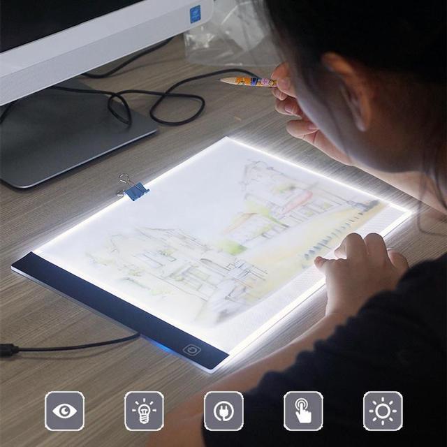 A4 Tracing Light Box Artist Tattoo Ultra-thin Portable LED Artcraft Light  Pad, Drawing Board Pad Table Lighting Lamp 3 Types for Choos, Smart Memory,  USB Powered Light Table, for Drawing Sketching 