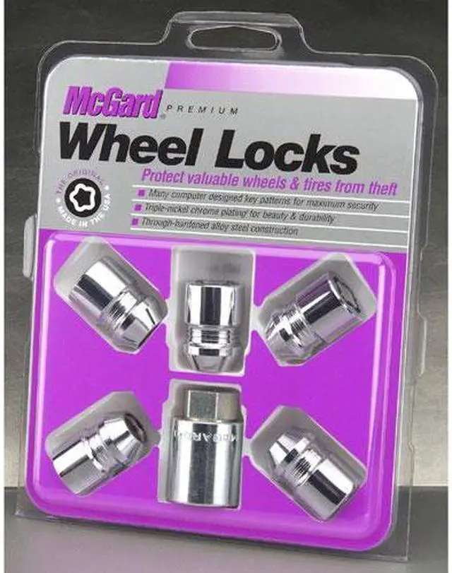 Alt view image 3 of 7 - McGard 24557 Chrome Cone Seat Wheel 5 Lock Set (M12 x 1.5)