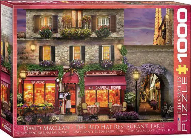 Main image of The Red Hat Resaurant, Paris 1000 Piece Puzzle
