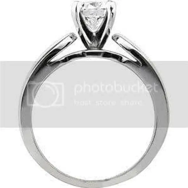 Alt view image 6 of 6 - Round Diamond Solitaire Engagement Ring 14k White Gold 1.26 Ct, (I Color, I2(K.M) Clarity)