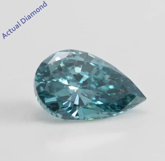 Alt view image 2 of 2 - Pear Cut Loose Diamond (1.02 Ct, Blue (Color Irradiated), SI1 (Clarity Enhanced))