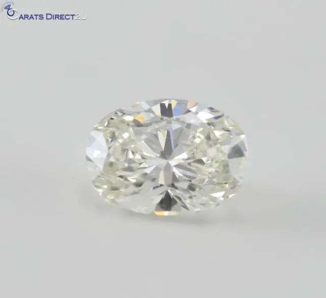 Alt view image 5 of 5 - Oval Diamond Solitaire Pendant Necklace 14k White Gold (1.01 Ct, K, VS1 GIA Certified)