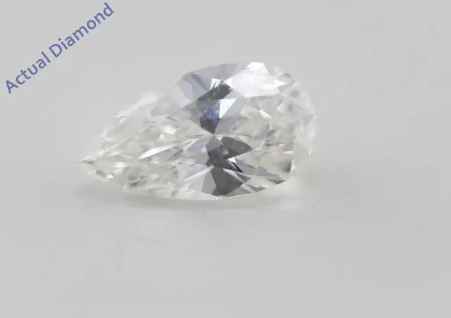 Alt view image 6 of 6 - Pear Diamond Solitaire Engagement Ring, 14K White Gold (0.59 Ct, I Color, SI1 Clarity) GIA Certified
