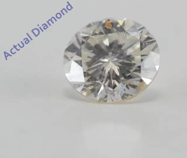 Alt view image 3 of 3 - Round Diamond Solitaire Pendant Necklace 14K (0.47 Ct, I Color, I1(Clarity Enhanced) Clarity)