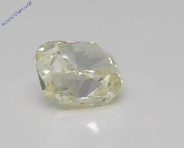 Alt view image 2 of 5 - Cushion Cut Loose Diamond (1.75 Ct,Fancy Light Yellow Color,VVS2 Clarity) GIA Certified