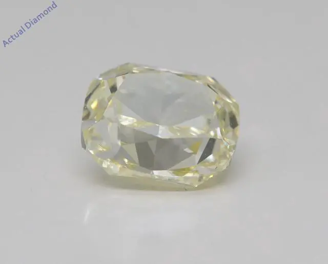 Alt view image 5 of 5 - Cushion Cut Loose Diamond (1.75 Ct,Fancy Light Yellow Color,VVS2 Clarity) GIA Certified