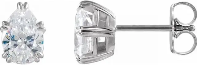 Main image of Pear Diamond Stud Earrings 14k White Gold (2.05 Ct,G-H Color,VS2 - VVS1 Clarity IGL Certified)
