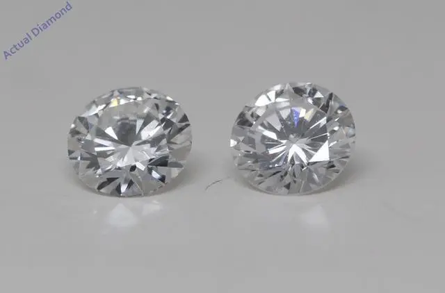 Alt view image 2 of 2 - Round Diamond Stud Earrings 14k White Gold (0.69 Ct,E Color,VS1- VS2 Clarity GIA Certified)