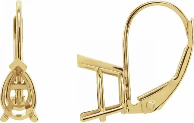 Alt view image 2 of 3 - Pear Diamond Lever Back Earrings 14k Yellow Gold (2.05 Ct,G-H Color,VS2 - VVS1 Clarity IGL Certified)