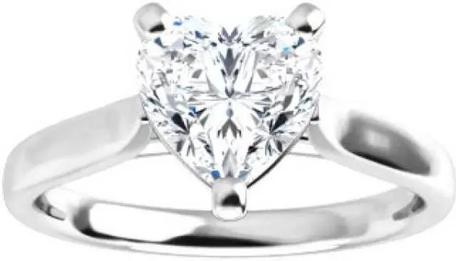 Main image of Heart Natural Mined Diamond Solitaire Engagement Ring,14k White Gold (2.01 Ct,D Color,VS1 Clarity) GIA