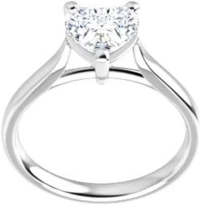 Alt view image 2 of 4 - Heart Natural Mined Diamond Solitaire Engagement Ring,14k White Gold (2.01 Ct,D Color,VS1 Clarity) GIA