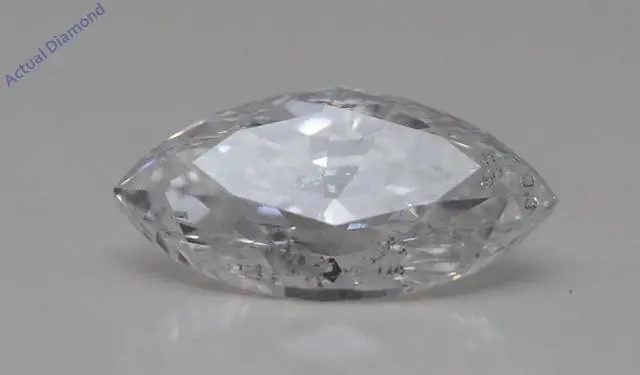 Alt view image 5 of 5 - Marquise Diamond Solitaire Pendant Necklace 14k White Gold (1.35 Ct,D Color,SI2(Enhanced) Clarity) AIG