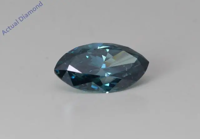 Alt view image 2 of 4 - Marquise Cut Loose Diamond (1.12 Ct,Ocean Blue(Irradiated) Color,SI2 Clarity)