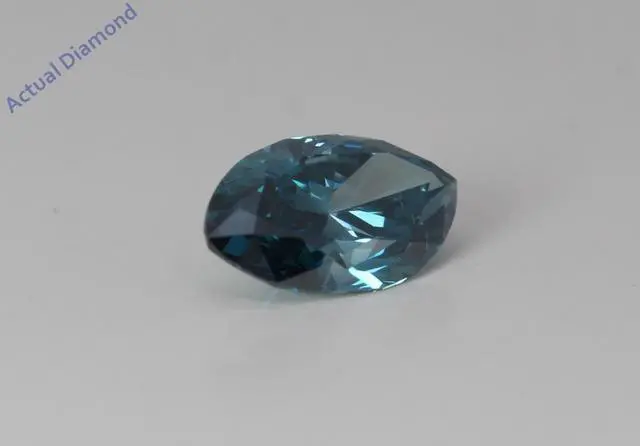 Alt view image 3 of 4 - Marquise Cut Loose Diamond (1.12 Ct,Ocean Blue(Irradiated) Color,SI2 Clarity)