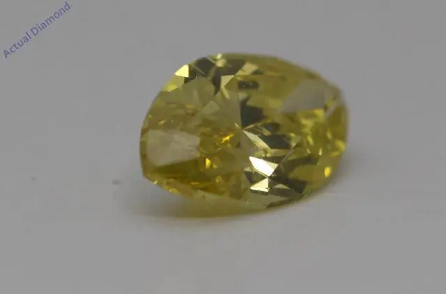 Alt view image 3 of 4 - Marquise Cut Loose Diamond (1.03 Ct,Canary Yellow(Irradiated) Color,SI1 Clarity)