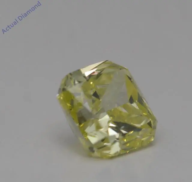 Alt view image 3 of 5 - Radiant Cut Loose Diamond (1.01 Ct,Yellow(Irradiated) Color,SI1 Clarity) GIA Certified