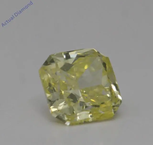 Alt view image 2 of 5 - Radiant Cut Loose Diamond (1.01 Ct,Yellow(Irradiated) Color,SI1 Clarity) GIA Certified