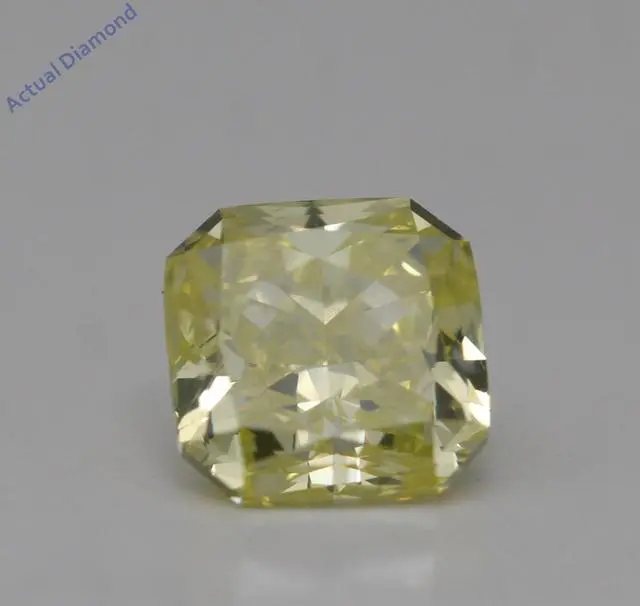 Alt view image 5 of 5 - Radiant Cut Loose Diamond (1.01 Ct,Yellow(Irradiated) Color,SI1 Clarity) GIA Certified