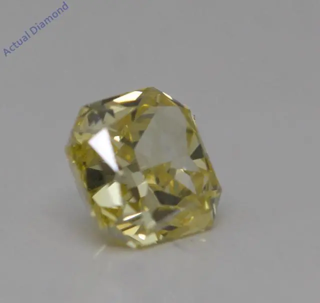 Alt view image 3 of 4 - Radiant Cut Loose Diamond (0.97 Ct,Yellow(Irradiated) Color,SI1 Clarity)