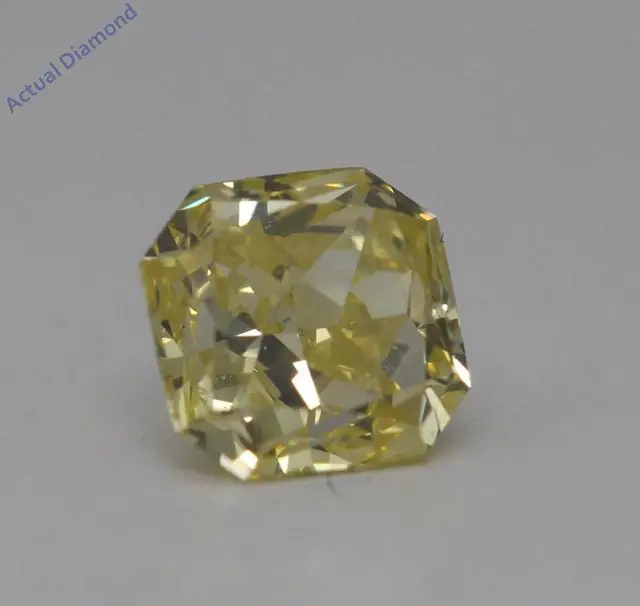 Alt view image 2 of 4 - Radiant Cut Loose Diamond (0.97 Ct,Yellow(Irradiated) Color,SI1 Clarity)