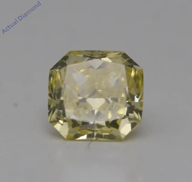 Alt view image 4 of 4 - Radiant Cut Loose Diamond (0.97 Ct,Yellow(Irradiated) Color,SI1 Clarity)