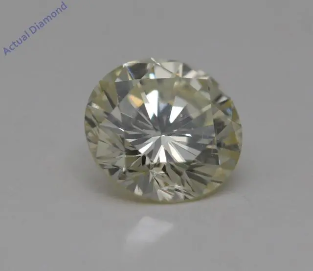 Alt view image 2 of 4 - Round Cut Loose Diamond (0.74 Ct,Yellow(Irradiated) Color,SI1 Clarity)