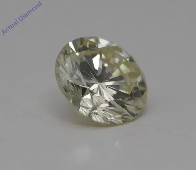 Alt view image 3 of 4 - Round Cut Loose Diamond (0.74 Ct,Yellow(Irradiated) Color,SI1 Clarity)
