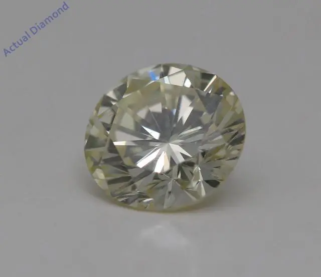 Alt view image 4 of 4 - Round Cut Loose Diamond (0.74 Ct,Yellow(Irradiated) Color,SI1 Clarity)