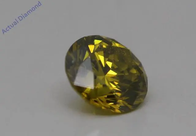 Alt view image 2 of 4 - Round Cut Loose Diamond (0.3 Ct,Yellow(Irradiated) Color,VS1 Clarity)