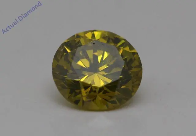 Alt view image 4 of 4 - Round Cut Loose Diamond (0.3 Ct,Yellow(Irradiated) Color,VS1 Clarity)