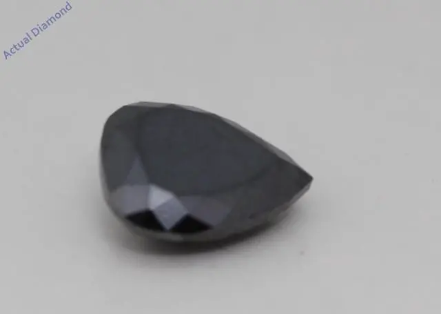 Alt view image 3 of 4 - Pear Cut Loose Diamond (3.71 Ct,Black(Irradiated) Color,Clarity)