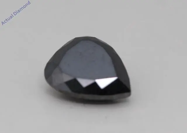 Alt view image 4 of 4 - Pear Cut Loose Diamond (3.71 Ct,Black(Irradiated) Color,Clarity)