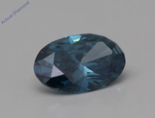 Alt view image 2 of 4 - Oval Cut Loose Diamond (0.5 Ct,Blue(Irradiated) Color,VS2 Clarity)