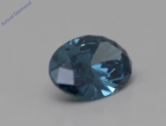 Alt view image 3 of 4 - Oval Cut Loose Diamond (0.5 Ct,Blue(Irradiated) Color,VS2 Clarity)