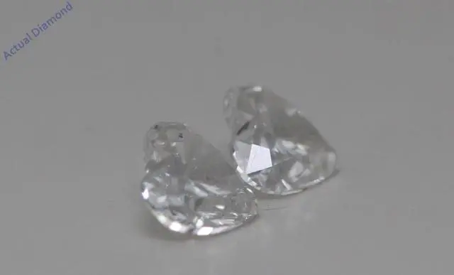 Alt view image 3 of 4 - A Pair of Heart Cut Loose Diamonds (0.98 Ct,I Color,VS1-VS2 Clarity)