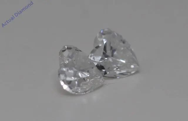 Alt view image 3 of 4 - A Pair of Heart Cut Loose Diamonds (0.76 Ct,I Color,VS2-SI1 Clarity)