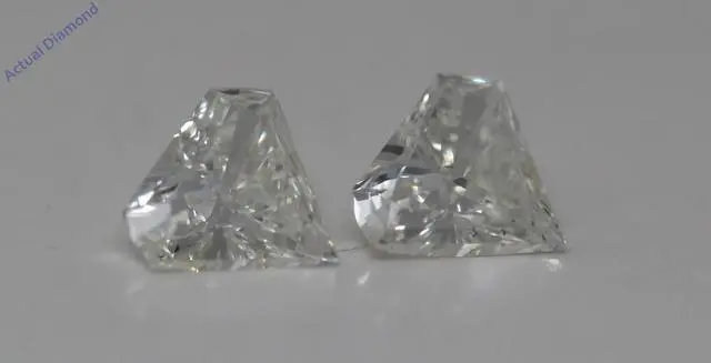 Alt view image 4 of 4 - A Pair of Diamond Cut Natural Mined Loose Diamonds (0.48 Ct,J Color,VS2 Clarity)