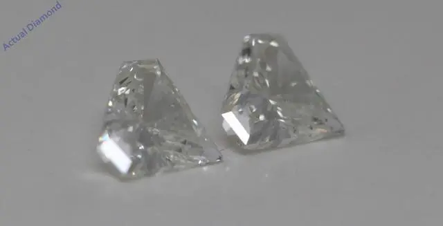 Alt view image 2 of 4 - A Pair of Diamond Cut Natural Mined Loose Diamonds (0.48 Ct,J Color,VS2 Clarity)