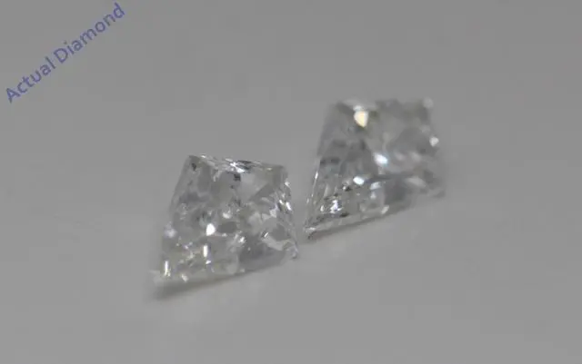 Alt view image 3 of 4 - A Pair of Kite Cut Natural Mined Loose Diamonds (0.77 Ct,H Color,VS1 Clarity)