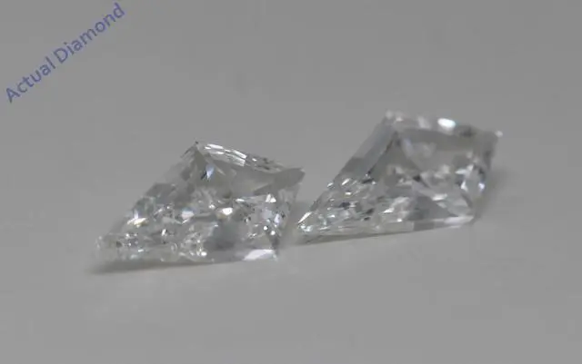 Alt view image 2 of 4 - A Pair of Kite Cut Natural Mined Loose Diamonds (0.77 Ct,H Color,VS1 Clarity)