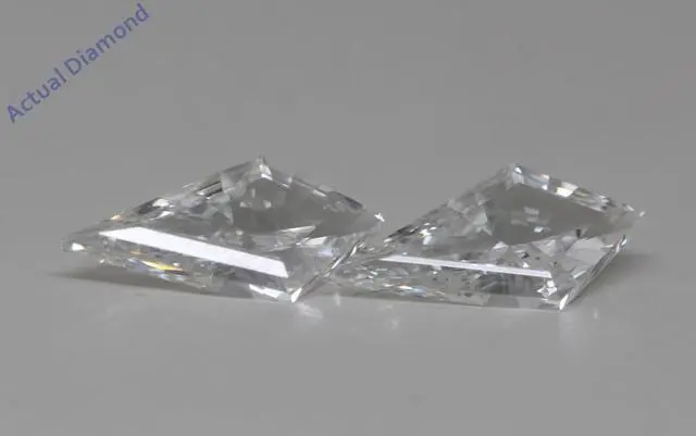 Alt view image 4 of 4 - A Pair of Kite Cut Natural Mined Loose Diamonds (0.77 Ct,H Color,VS1 Clarity)