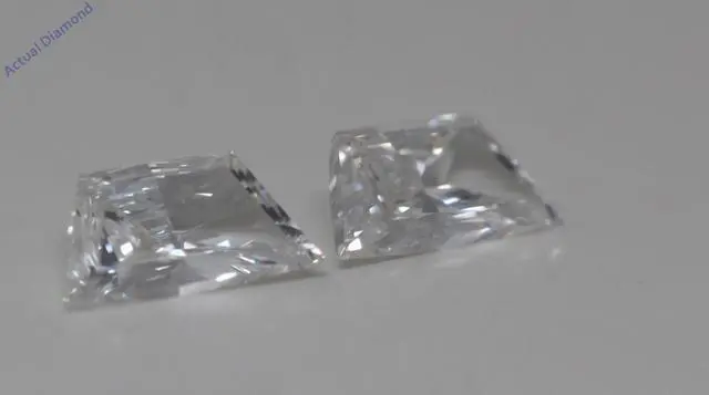 Alt view image 2 of 4 - A Pair of Trapezoid Cut Natural Mined Loose Diamonds (0.55 Ct,G Color,VS1 Clarity)